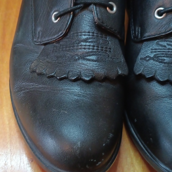 Ariat Black Leather Boots Classic Style Womens Size 7 - Picture 5 of 12